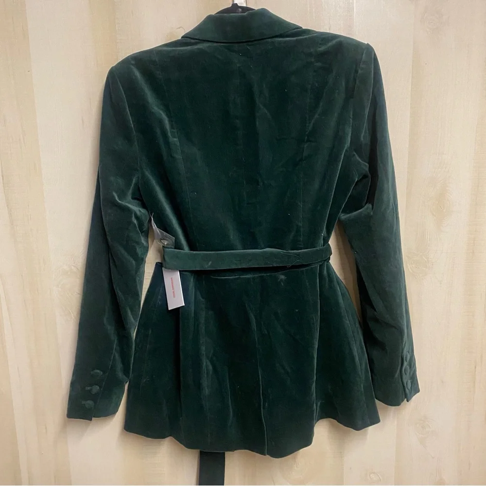 Good American Green Velvet Holiday Blazer Size Large - Picture 2 of 12